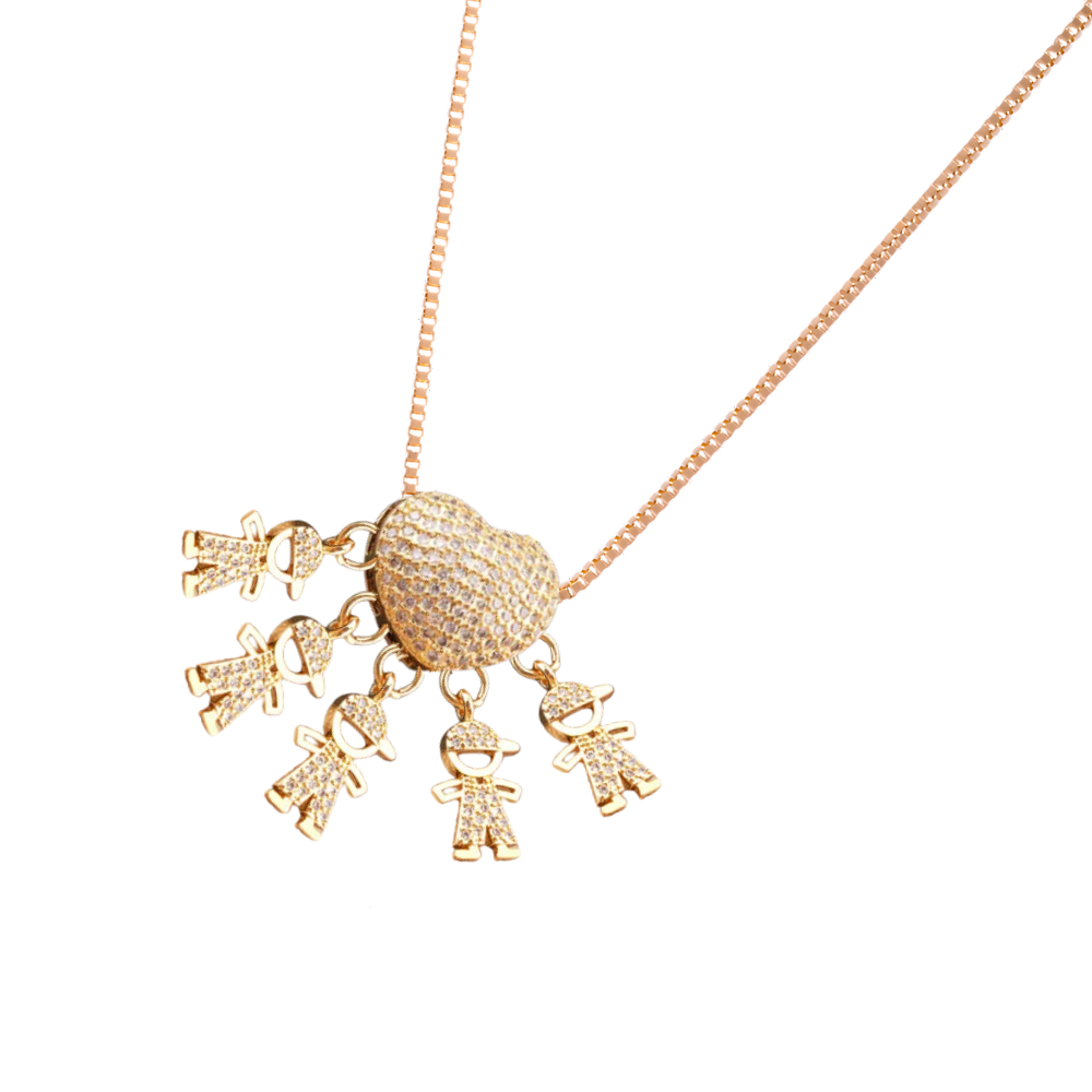 Collier élégant à breloques pour maman
-5 garçons - Ozerty