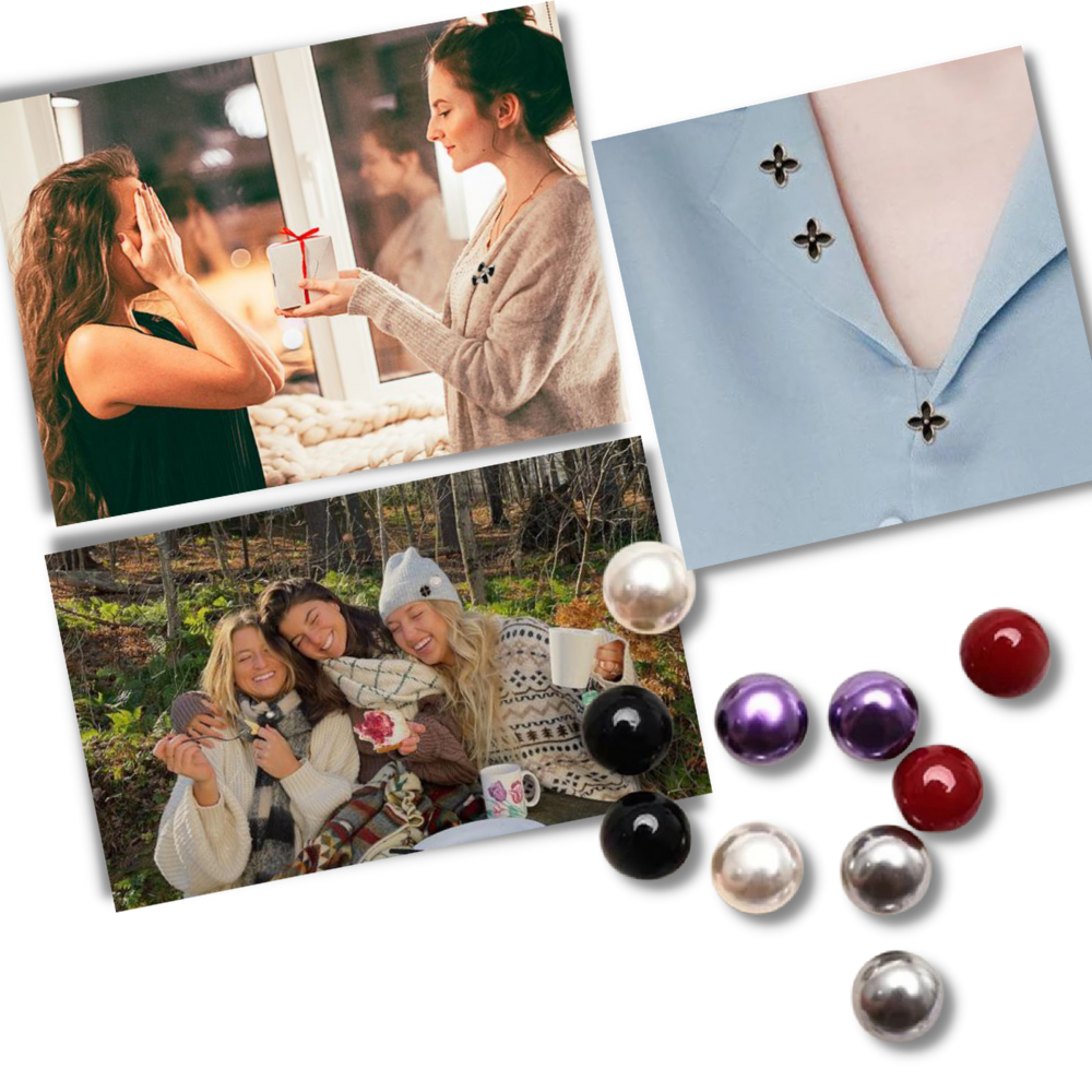 Broches à boutons élégantes sans couture - Ozerty