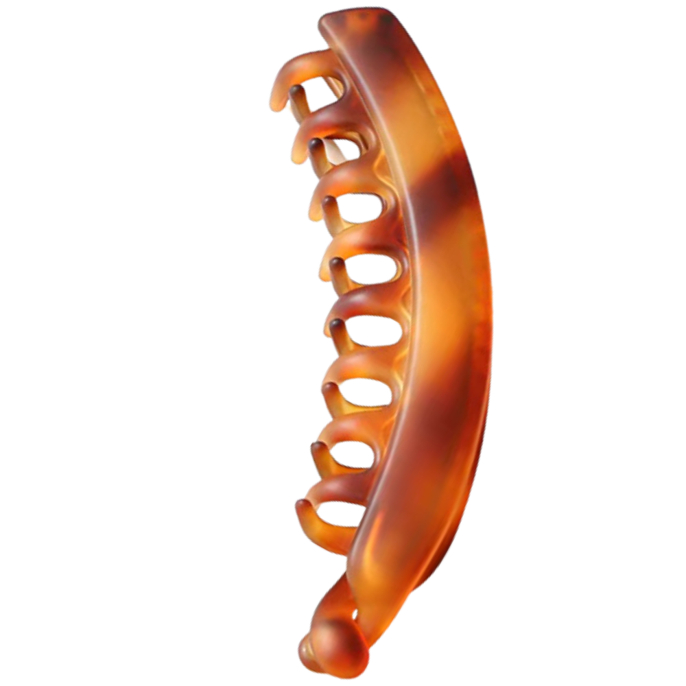 Clip élégant pour queue de cheval -Ambre brillant - Ozerty