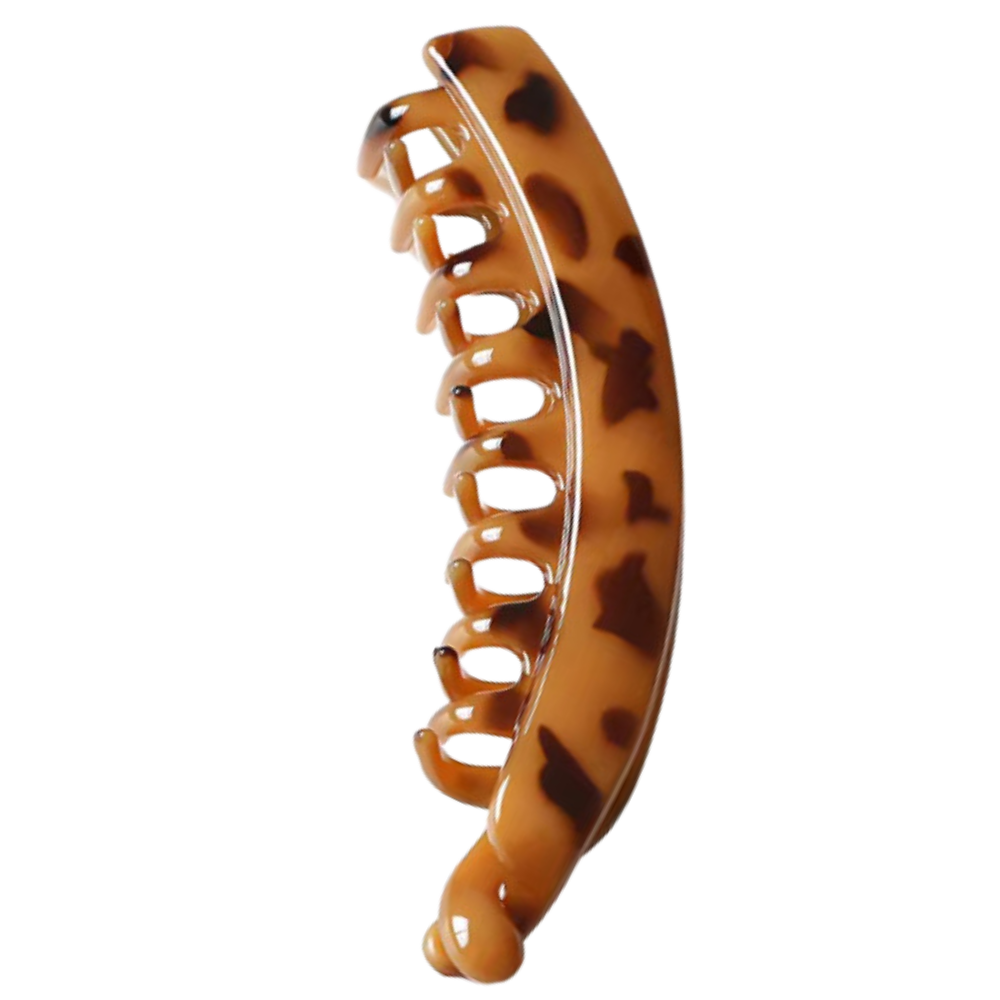 Clip élégant pour queue de cheval -Écaille de tortue café - Ozerty