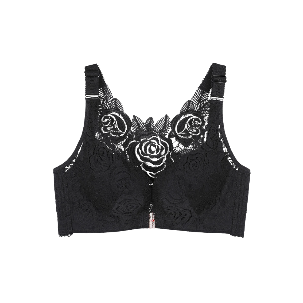 Soutien-gorge push-up élégant en dentelle  -Noir - Ozerty