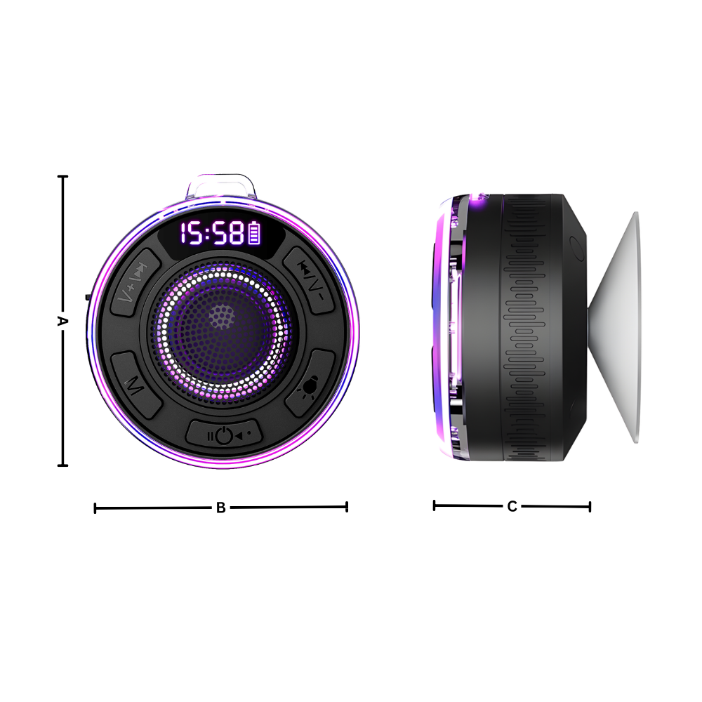 Enceinte de douche bluetooth pour salle de bain - Ozerty