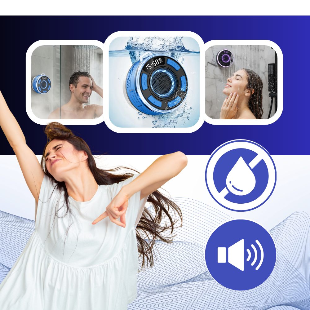 Enceinte de douche bluetooth pour salle de bain - Ozerty