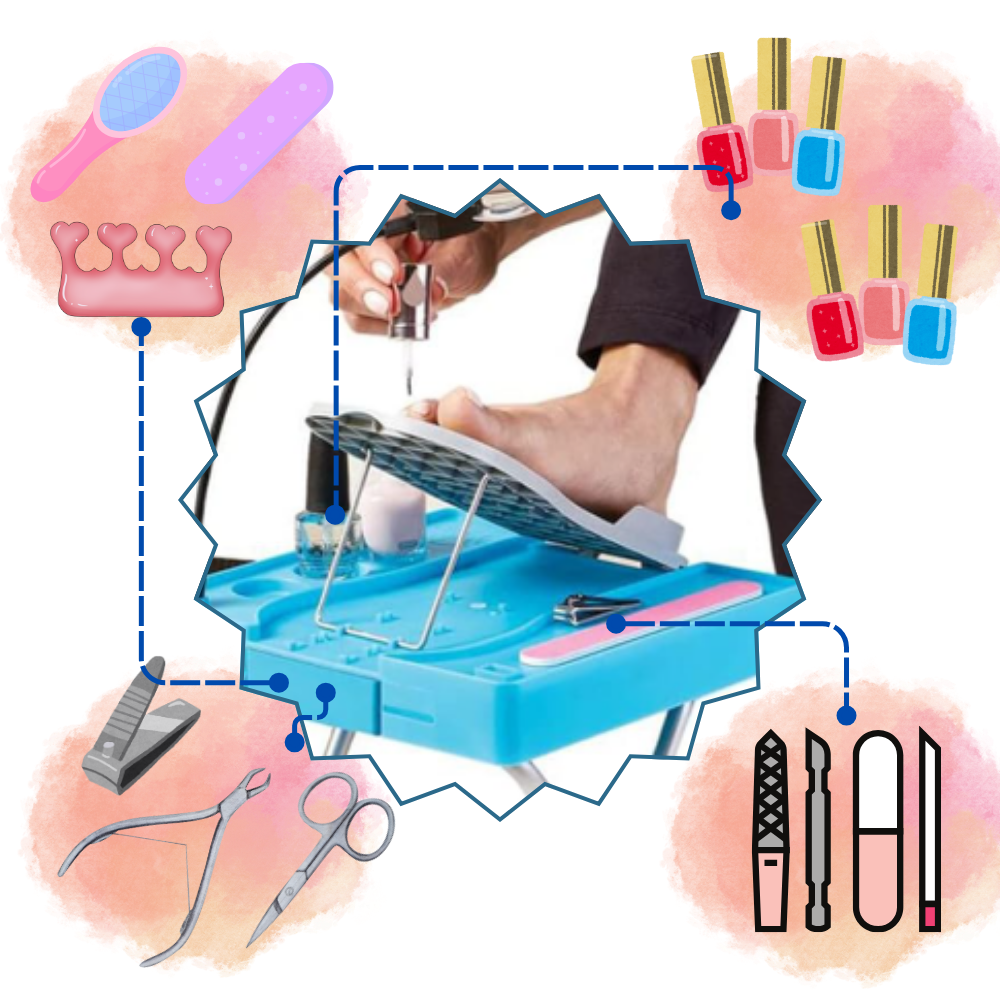 Repose-pieds ergonomique pour pédicure - Ozerty