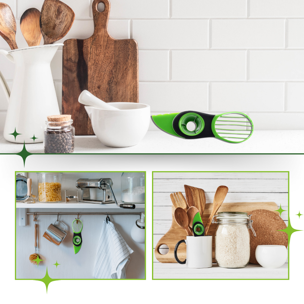 Outil ergonomique multifonctionnel pour couper les avocats - Ozerty