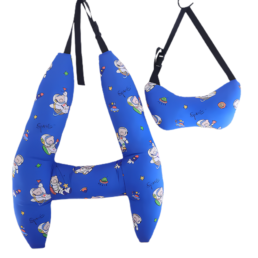 Oreiller de Voyage Ergonomique -Astronaute bleu - Ozerty, Oreiller de Voyage Ergonomique -Voiture bleue - Ozerty, Oreiller de Voyage Ergonomique -Tigre bleu - Ozerty