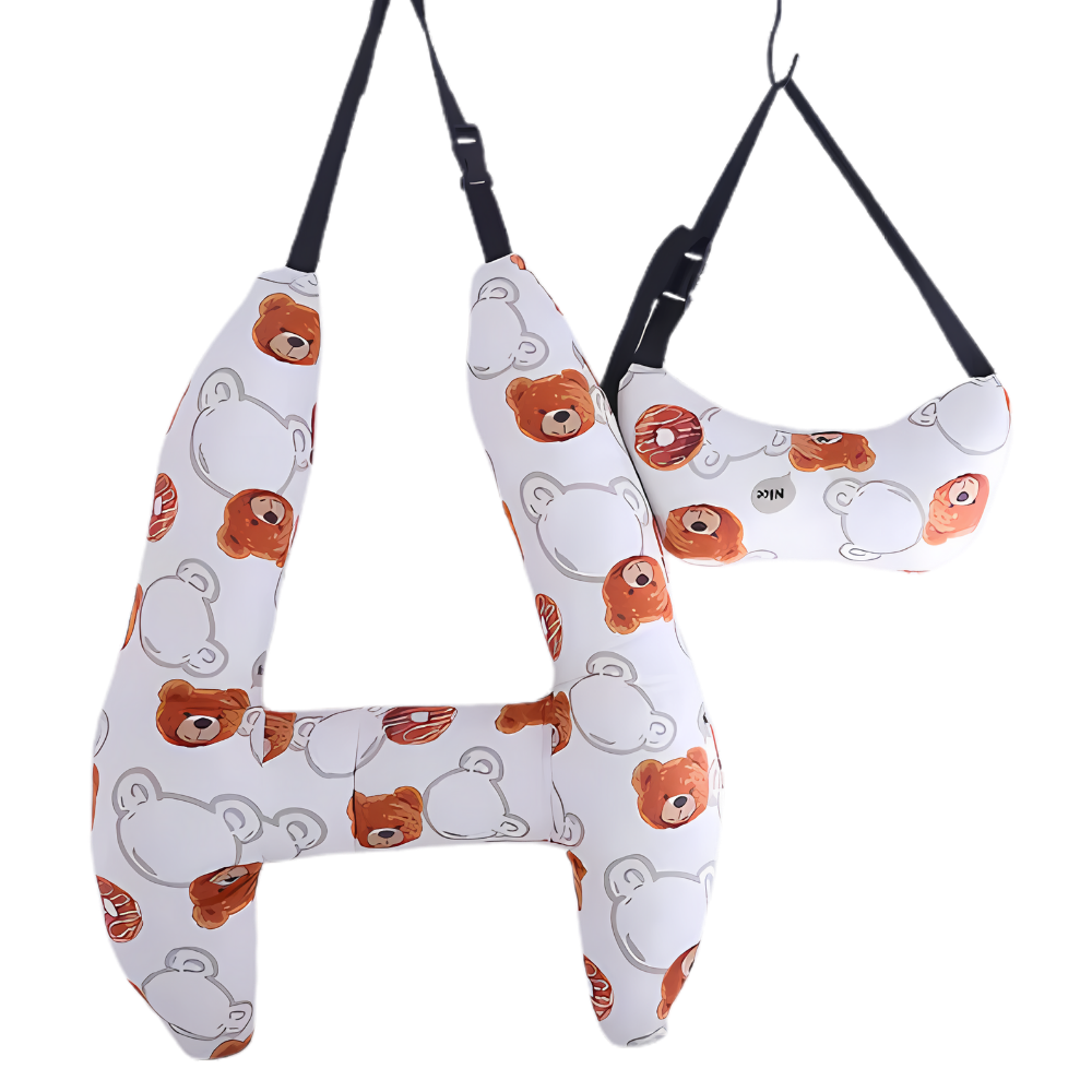 Oreiller de Voyage Ergonomique -Ours blanc - Ozerty