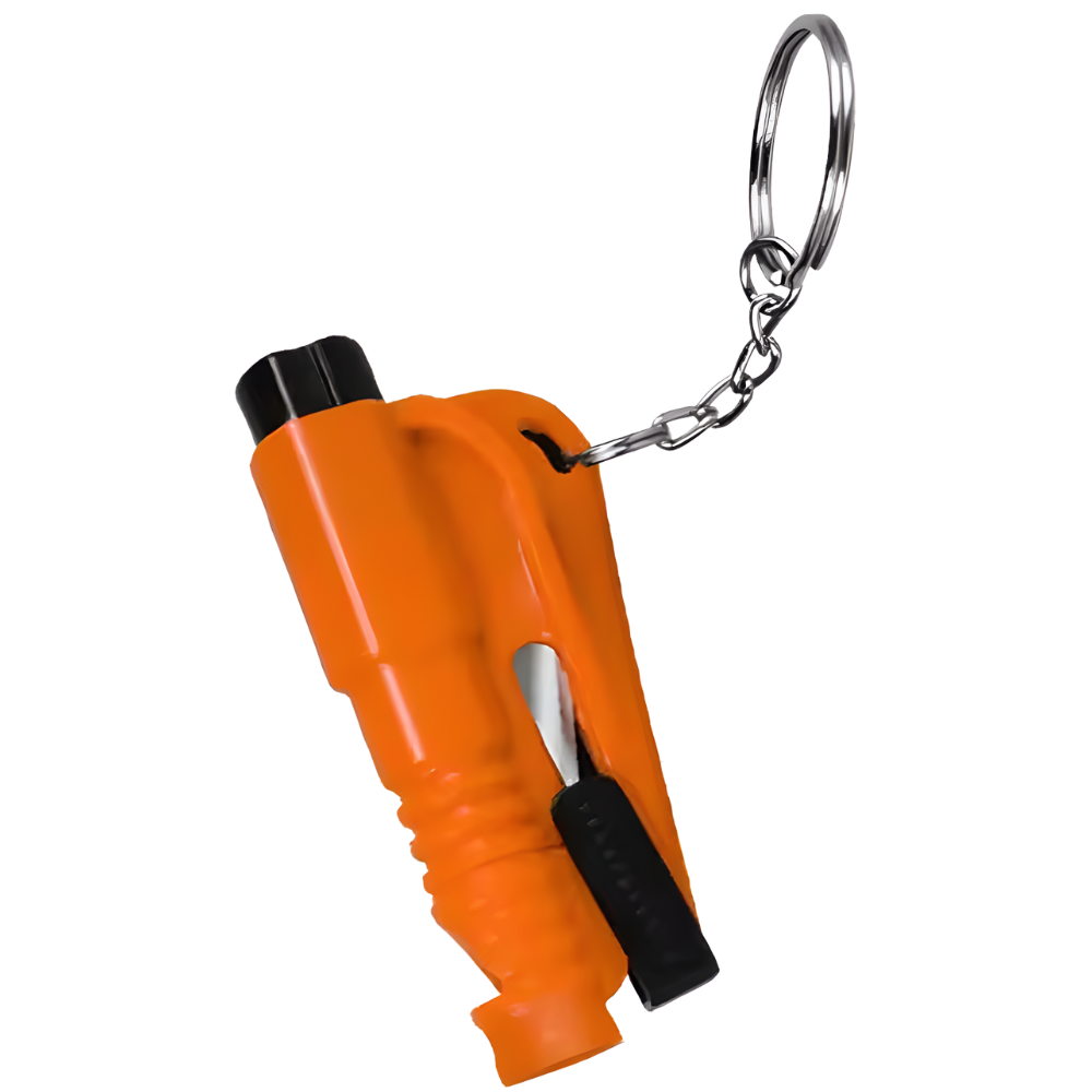 Essential 2-in-1 window breaker and seat belt cutter tool