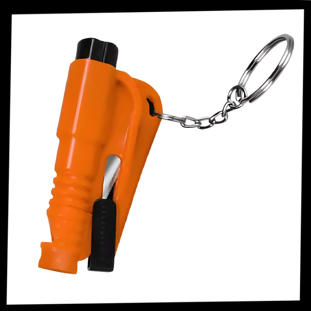 Essential 2-in-1 window breaker and seat belt cutter tool