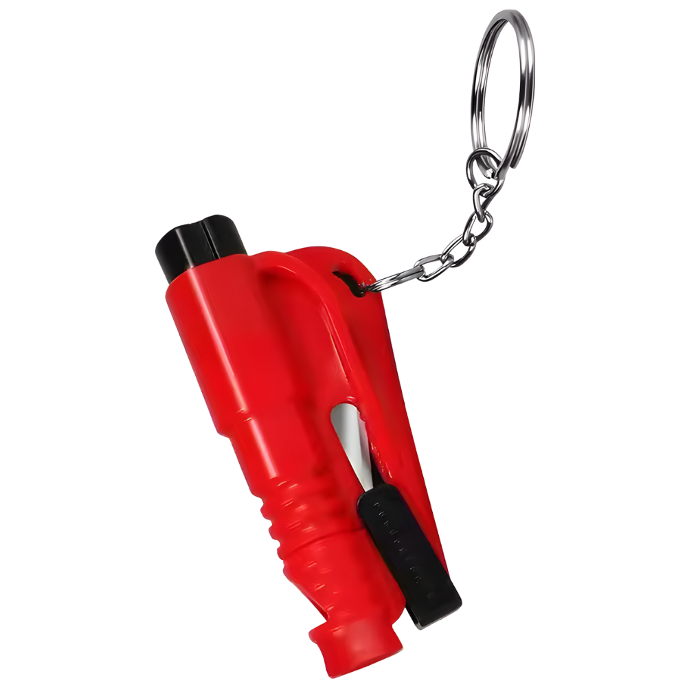 Essential 2-in-1 window breaker and seat belt cutter tool