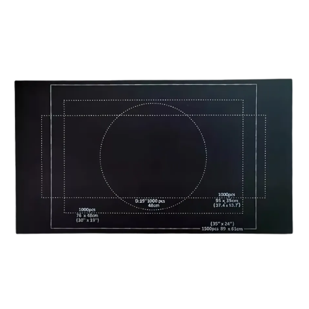 Tapis de puzzle en feutre à enrouler -Noir - Ozerty