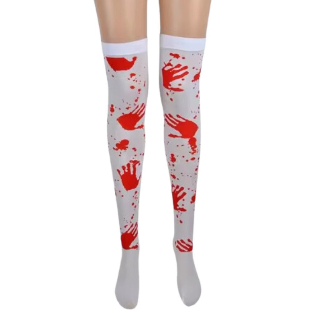 Chaussettes de compression aux motifs festifs d'Halloween -Histoires sanglantes - Ozerty