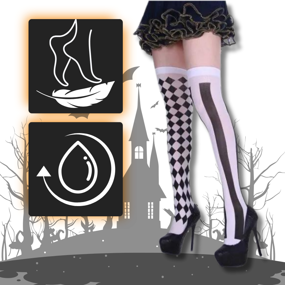 Chaussettes de compression aux motifs festifs d'Halloween - Ozerty