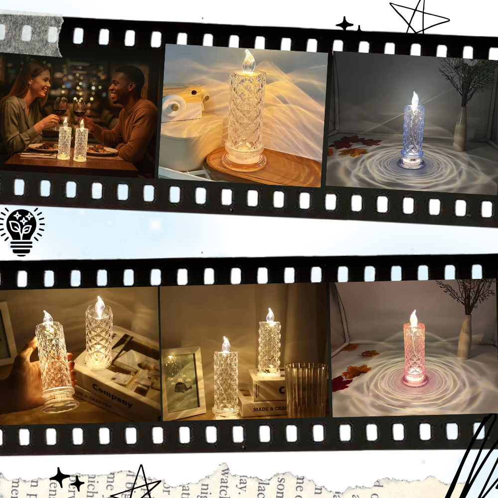 Bougie décorative LED sans flamme en cristal - Ozerty