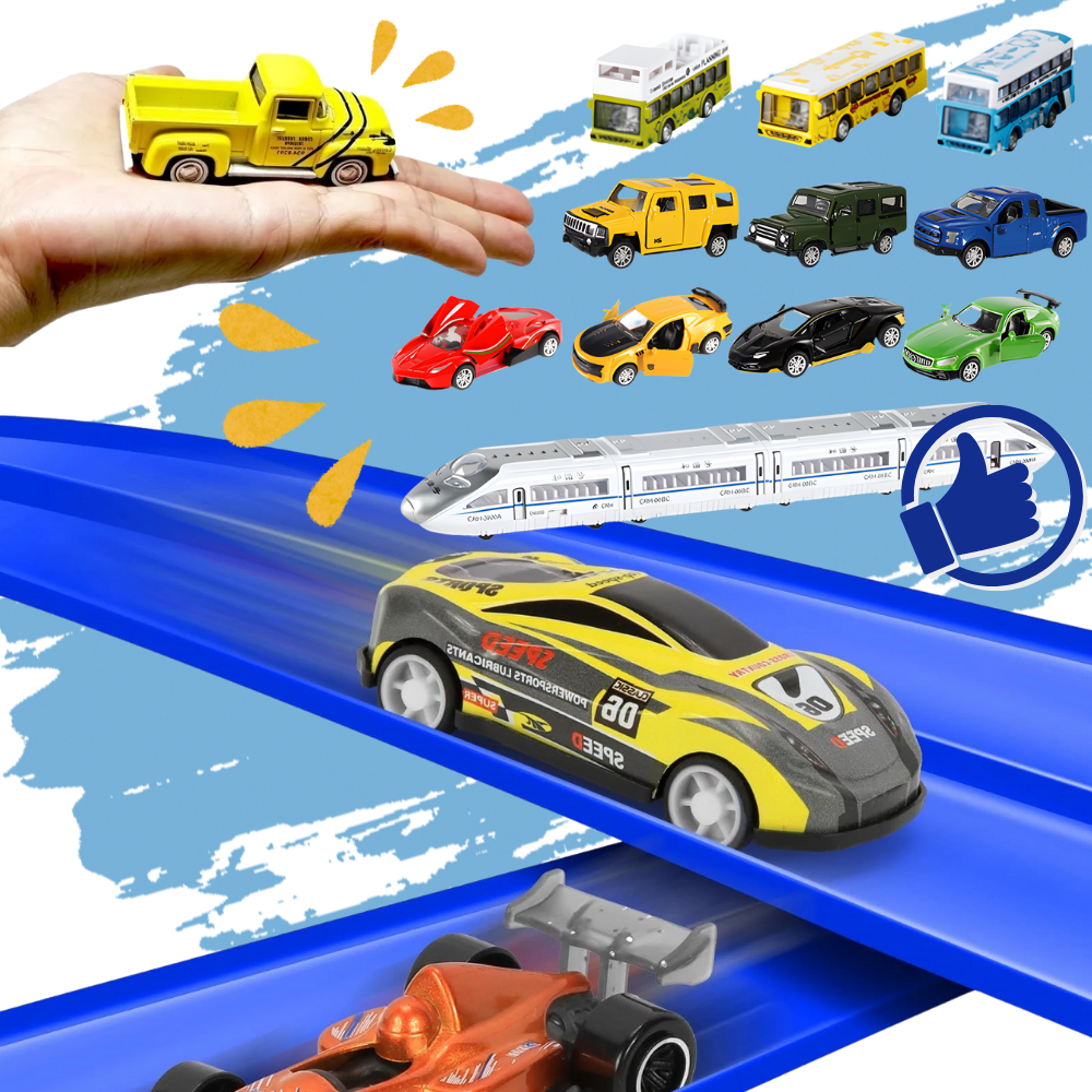 Circuit de course flexible à 2 voies jeu de voiture enfant - Ozerty