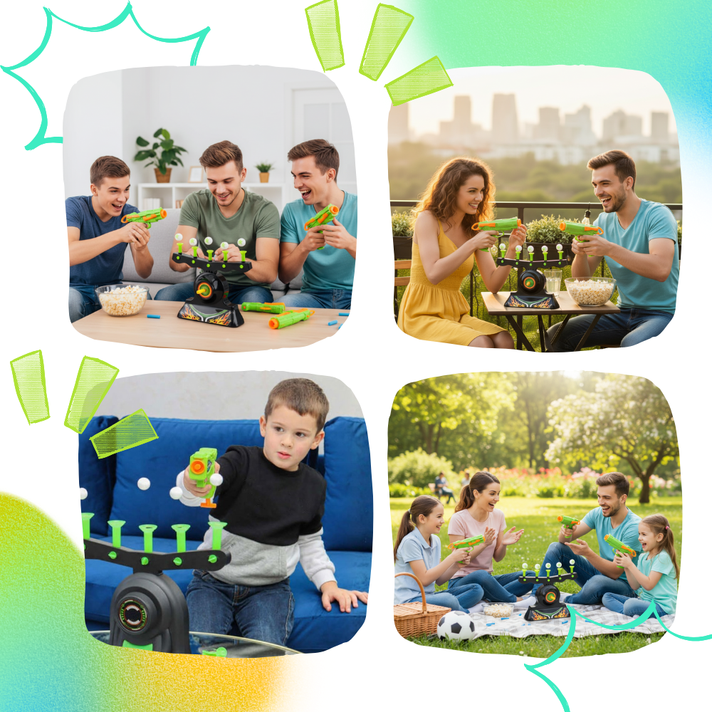 Jeu de tir avec balles flottantes lumineuses - Ozerty