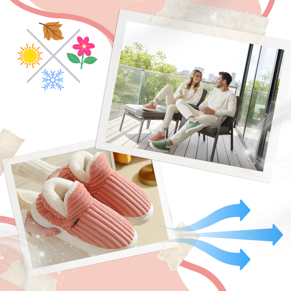 pantoufles d'intérieur douillettes en peluche moelleuse - Ozerty