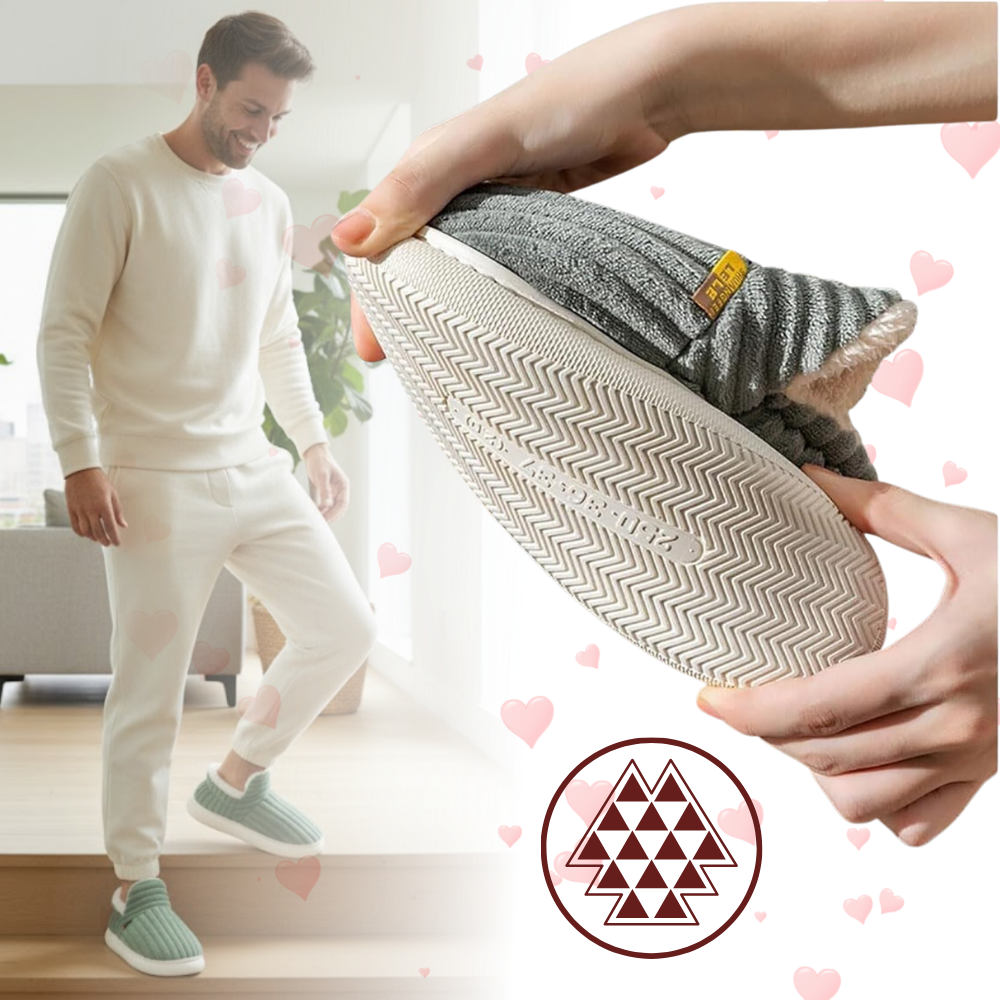 pantoufles d'intérieur douillettes en peluche moelleuse - Ozerty