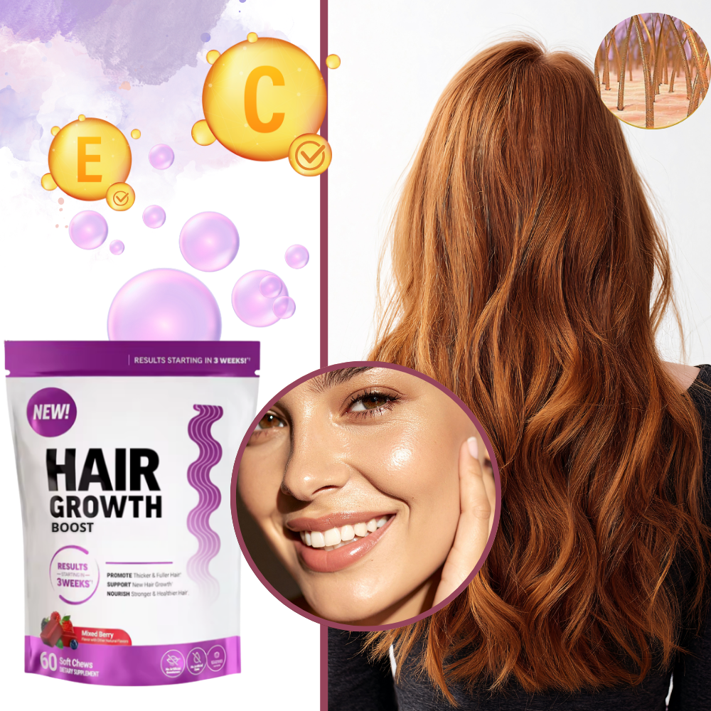 Gummies fruités et enrichis à la biotine pour cheveux - Ozerty