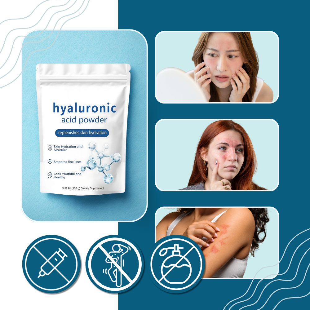 Poudre d'acide hyaluronique hydratante à spectre complet - Ozerty