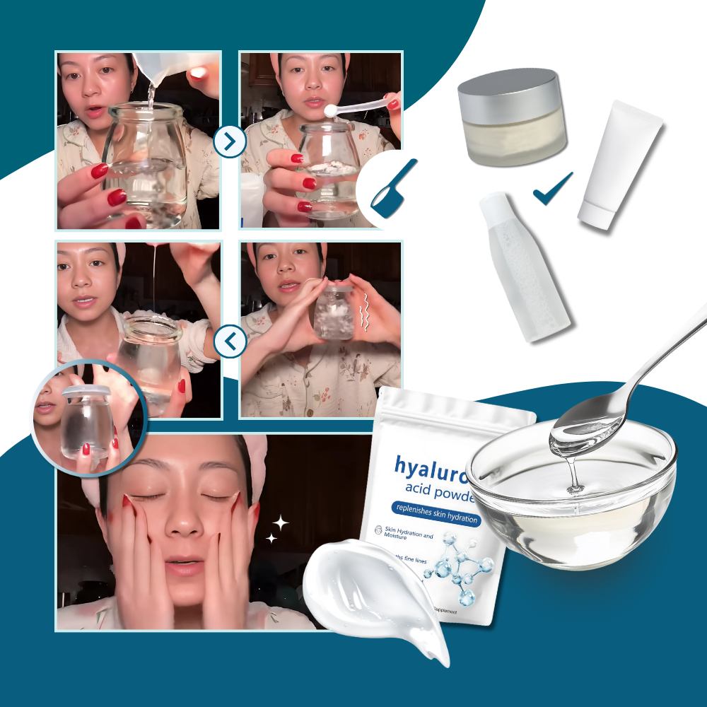 Poudre d'acide hyaluronique hydratante à spectre complet - Ozerty