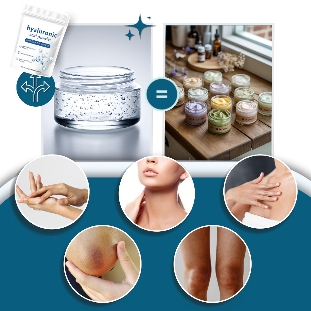 Poudre d'acide hyaluronique hydratante à spectre complet - Ozerty