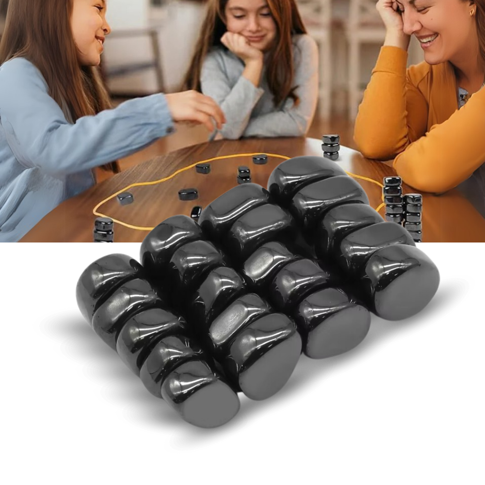25 Aimants En Hématite Qualsen – Pierres Magnétiques Irrégulières – Jeu D'échecs, Réfrigérateur, Usage Polyvalent