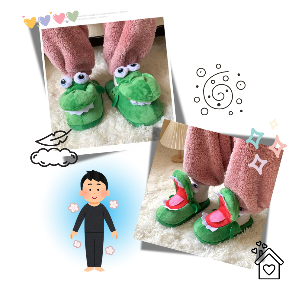Chaussons crocodile amusants et confortables - Ozerty