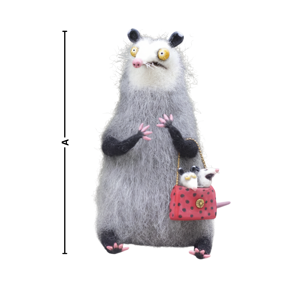 Décoration amusante animal en peluche décoiffé et espiègle - Ozerty