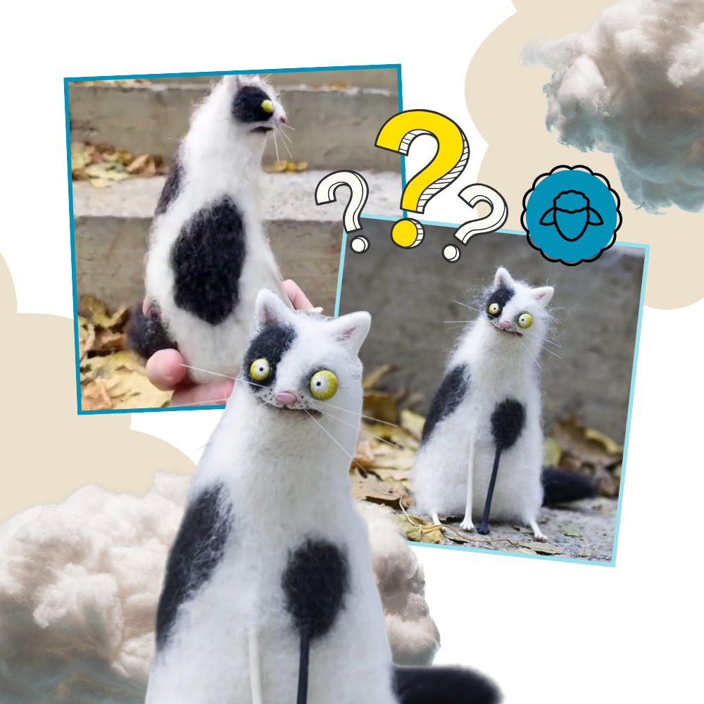 Décoration amusante animal en peluche décoiffé et espiègle - Ozerty