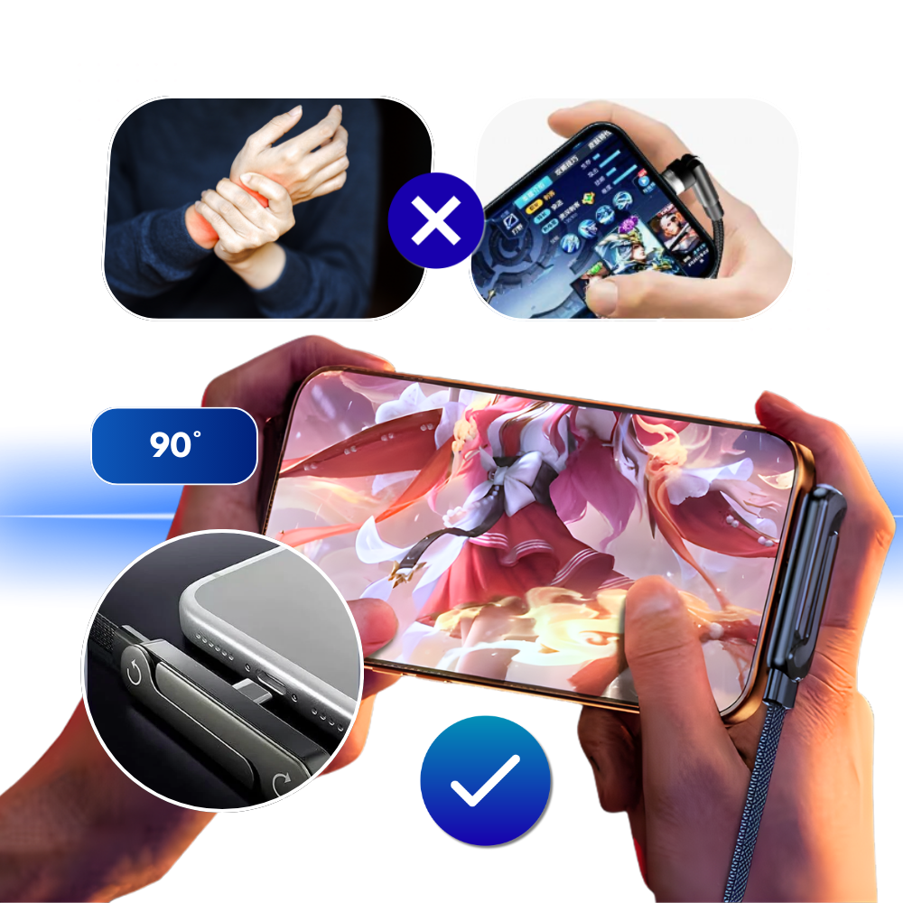 Câble de charge téléphone avec support intégré - Ozerty