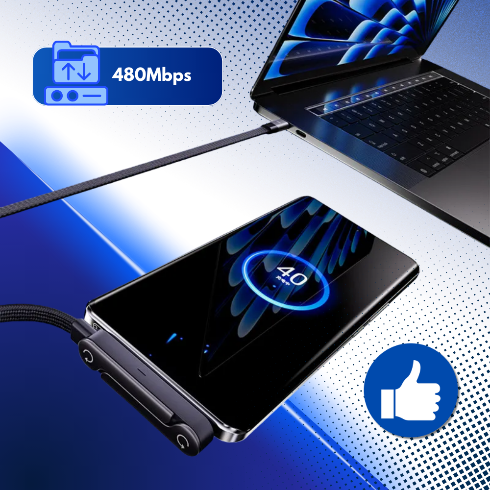 Câble de charge téléphone avec support intégré - Ozerty