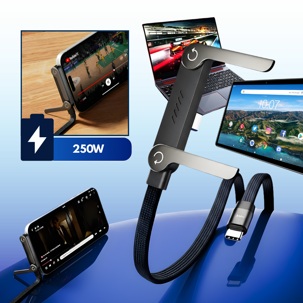 Câble de charge téléphone avec support intégré - Ozerty