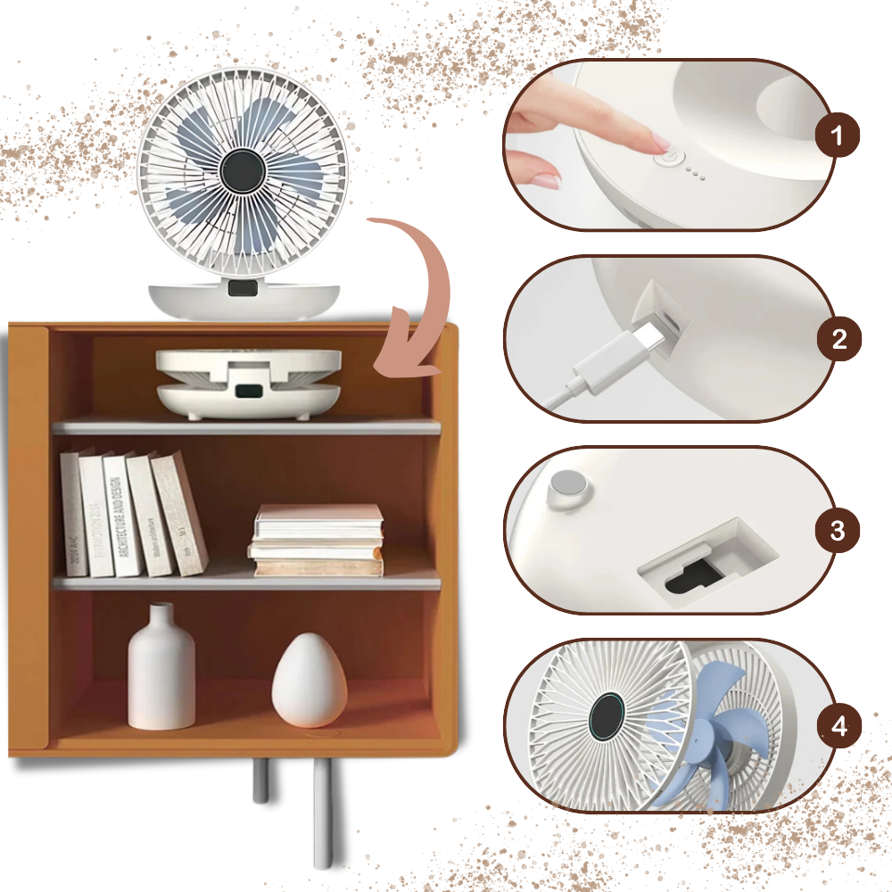 Ventilateur portable à diffusion douce
- Ozerty