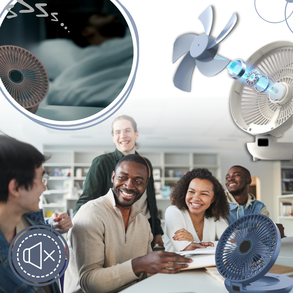 Ventilateur portable à diffusion douce
- Ozerty