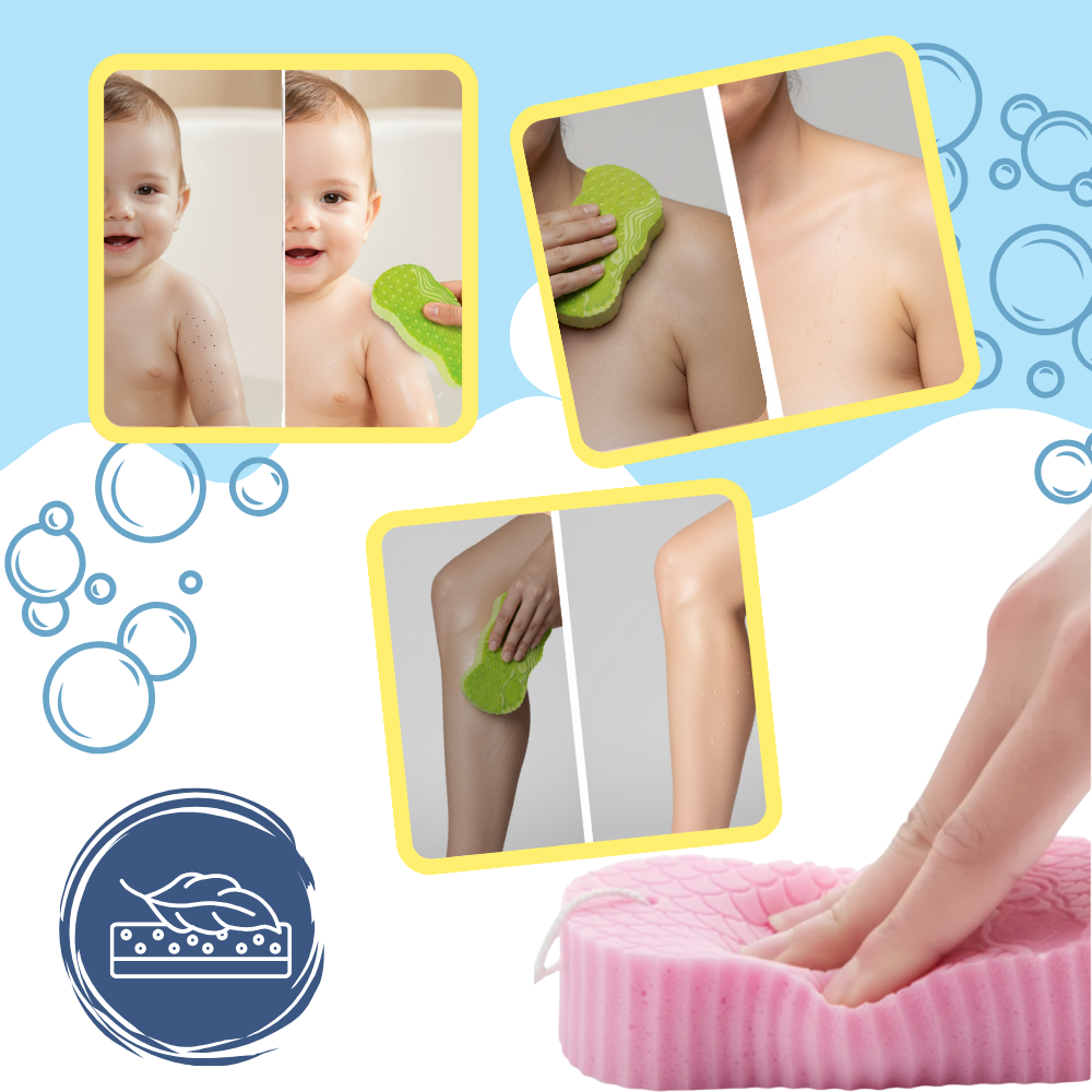 Éponge de bain exfoliante douce - Ozerty