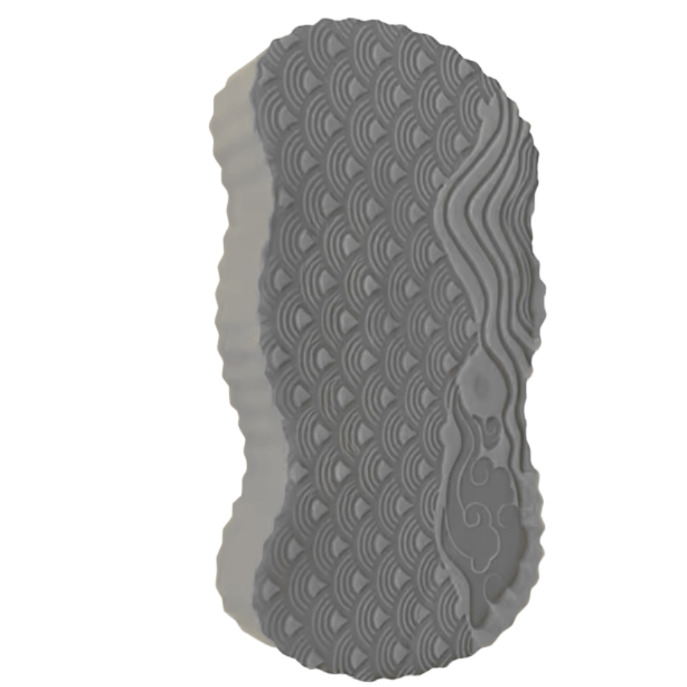 Éponge de bain exfoliante douce -Gris - Ozerty