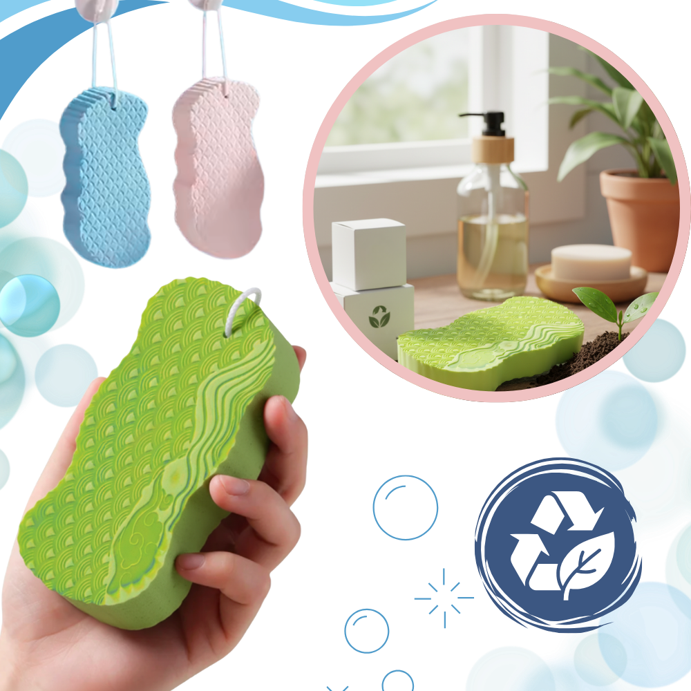 Éponge de bain exfoliante douce - Ozerty