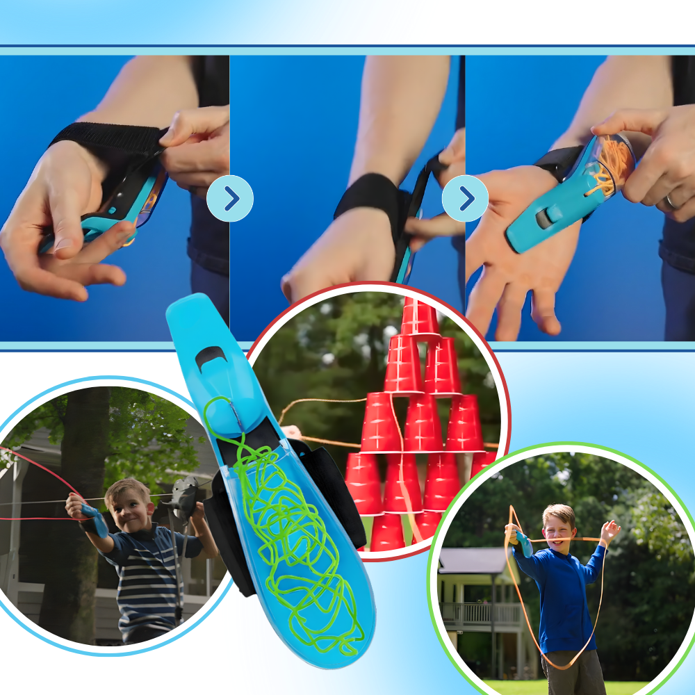 Jouet lance-toile d'araignée lumineux - Ozerty