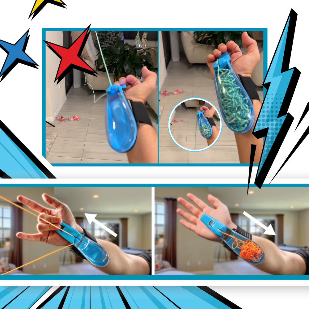 Jouet lance-toile d'araignée lumineux - Ozerty