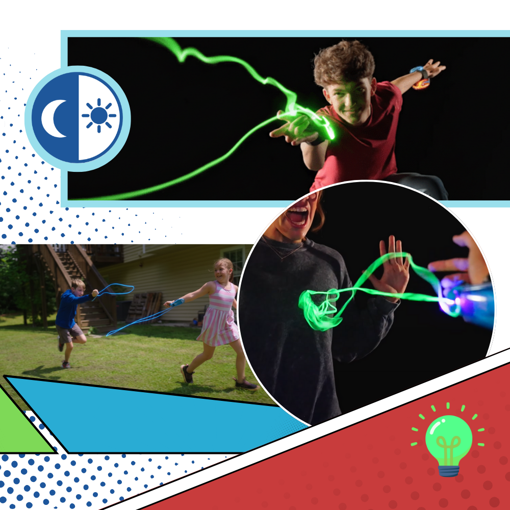 Jouet lance-toile d'araignée lumineux - Ozerty