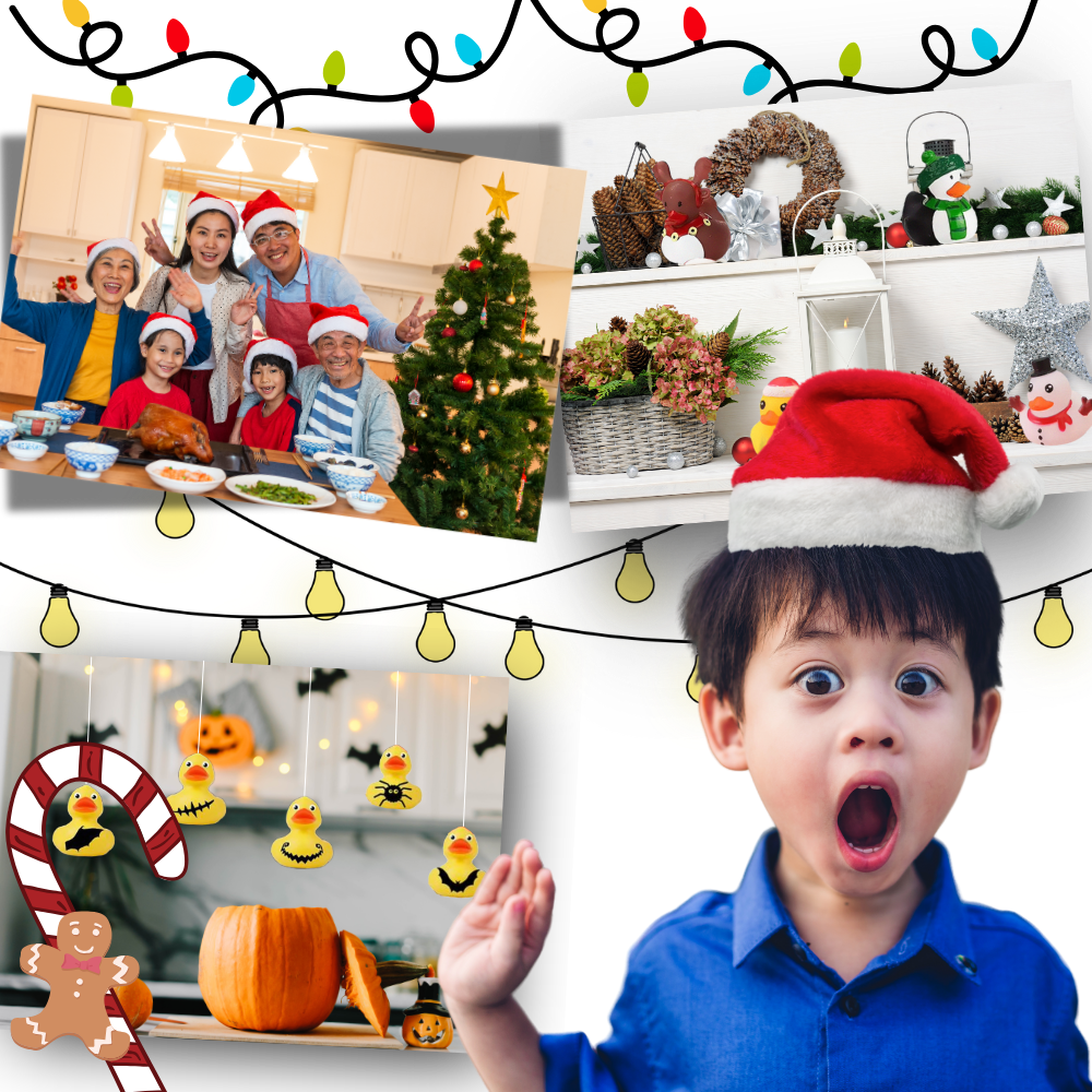 Calendrier de l'Avent des canards sur le thème d'Halloween et de Noël - Ozerty