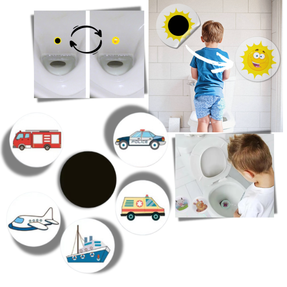 Autocollants Apprentissage Pot - 24 Pièces, Changeants De Couleur, Animaux Mignons