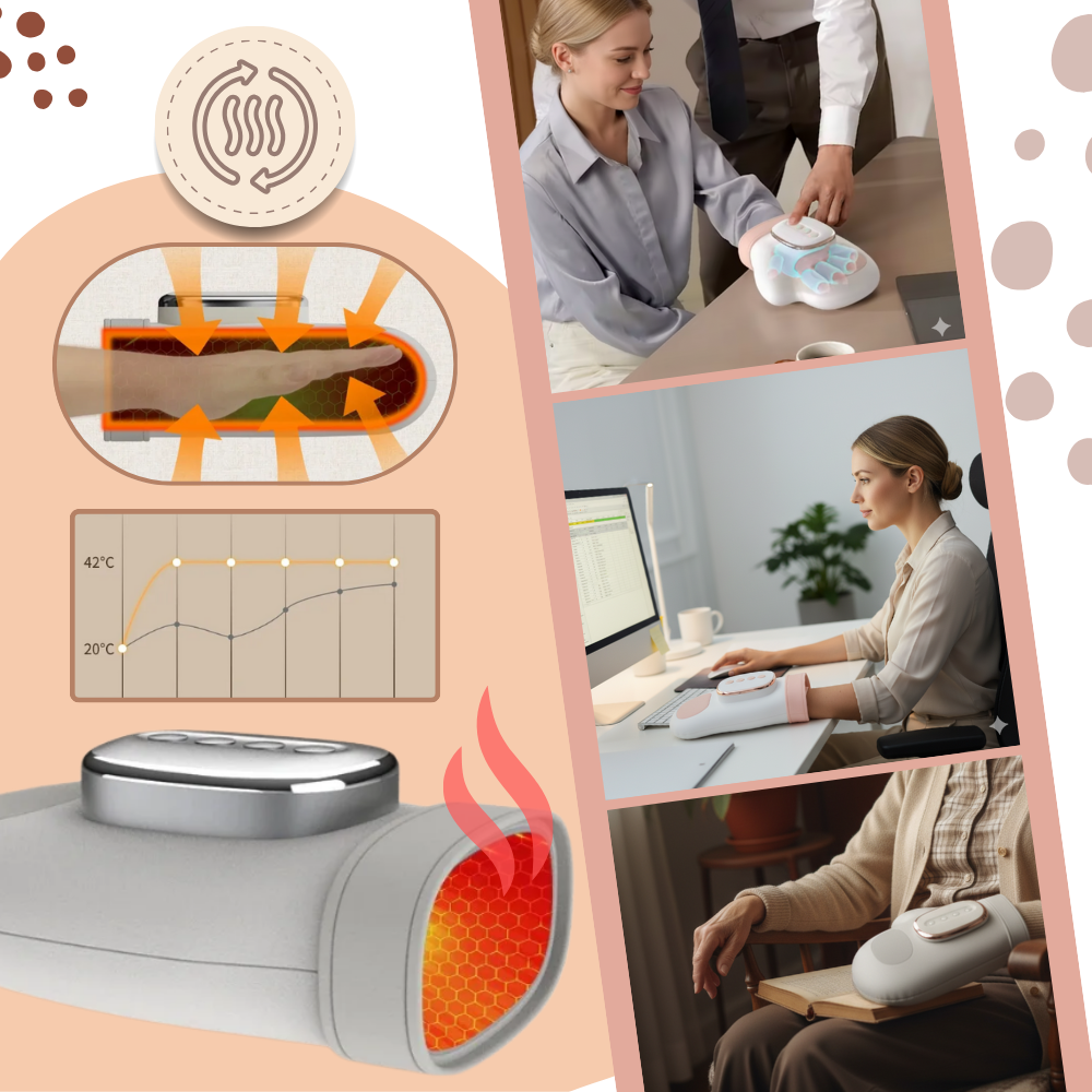 Gant de massage par compression thermique - Ozerty