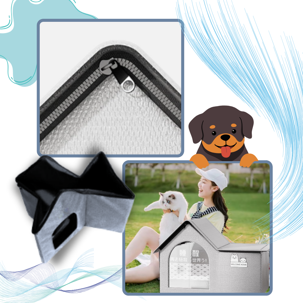 Maison pour chats à isolation thermique réfléchissante 
 - Ozerty