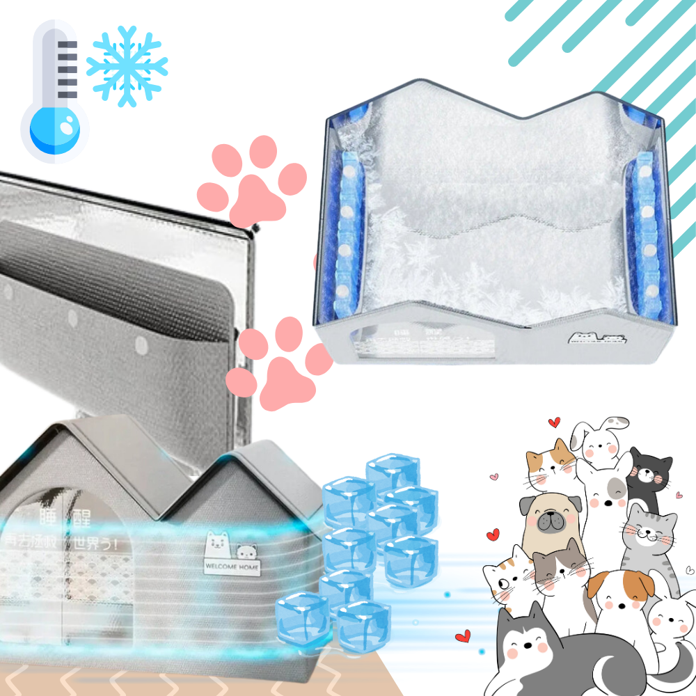 Maison pour chats à isolation thermique réfléchissante 
 - Ozerty