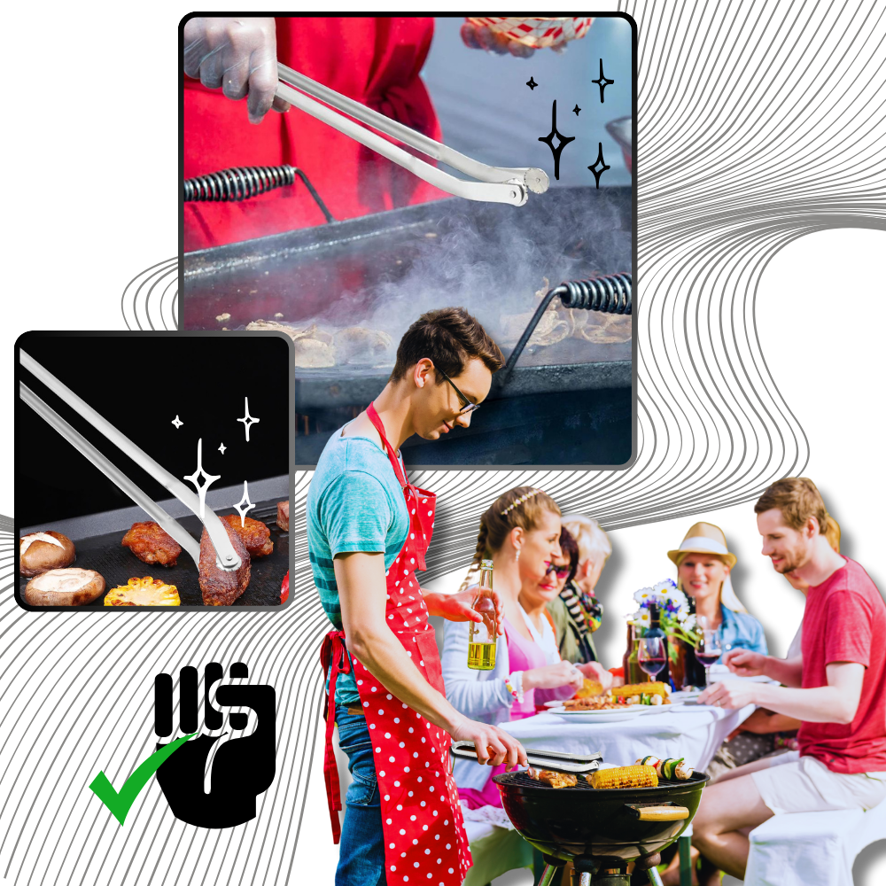 Pince à barbecue résistante à la chaleur
- Ozerty