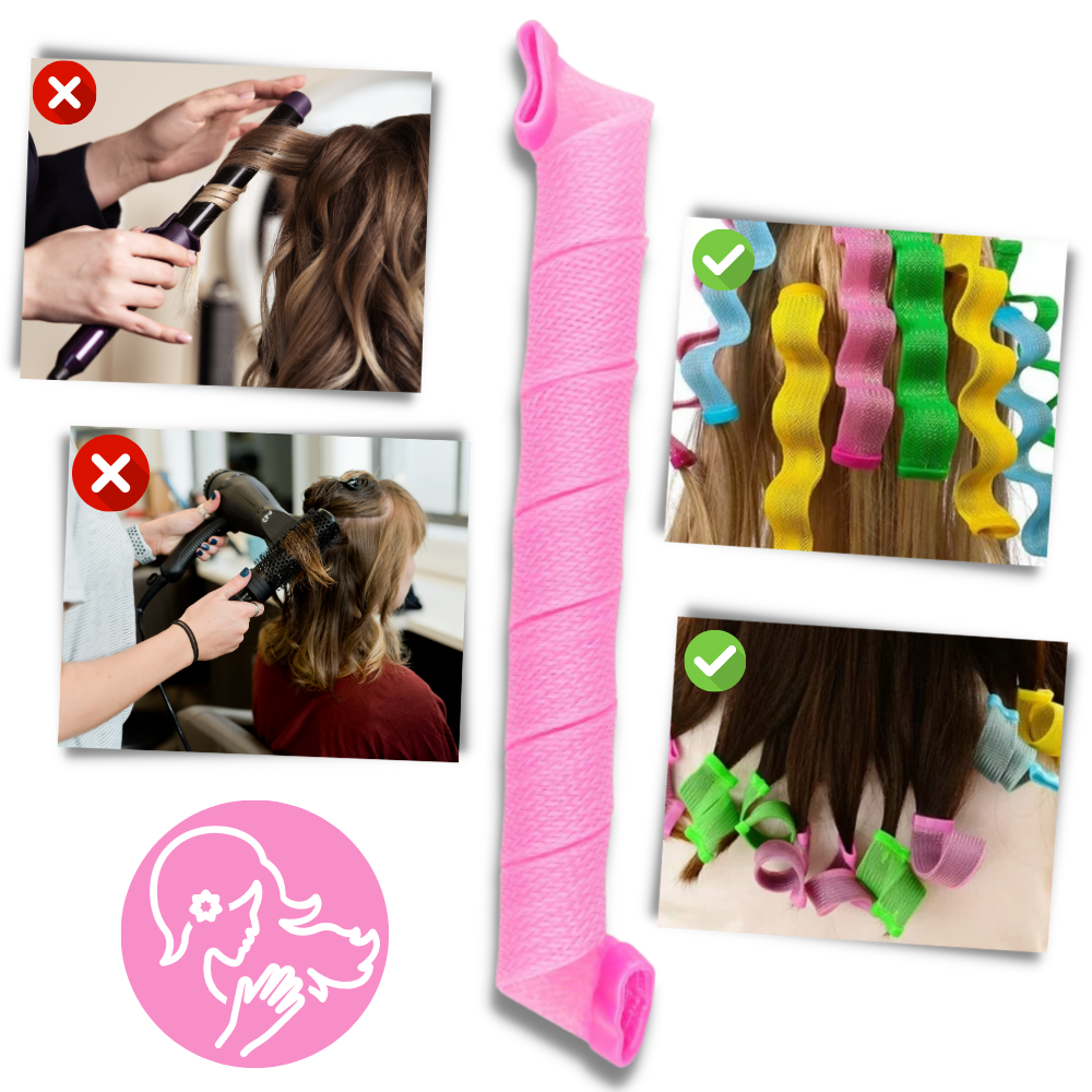 Kit de rouleaux pour boucler les cheveux sans chaleur
- Ozerty