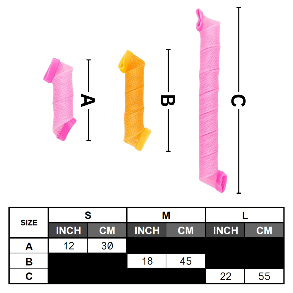 Kit de rouleaux pour boucler les cheveux sans chaleur
- Ozerty