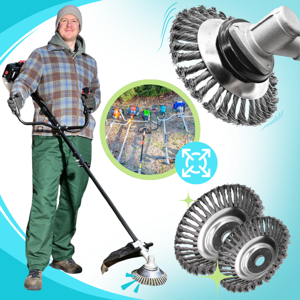 Brosse de désherbage pour débroussailleuse - Ozerty